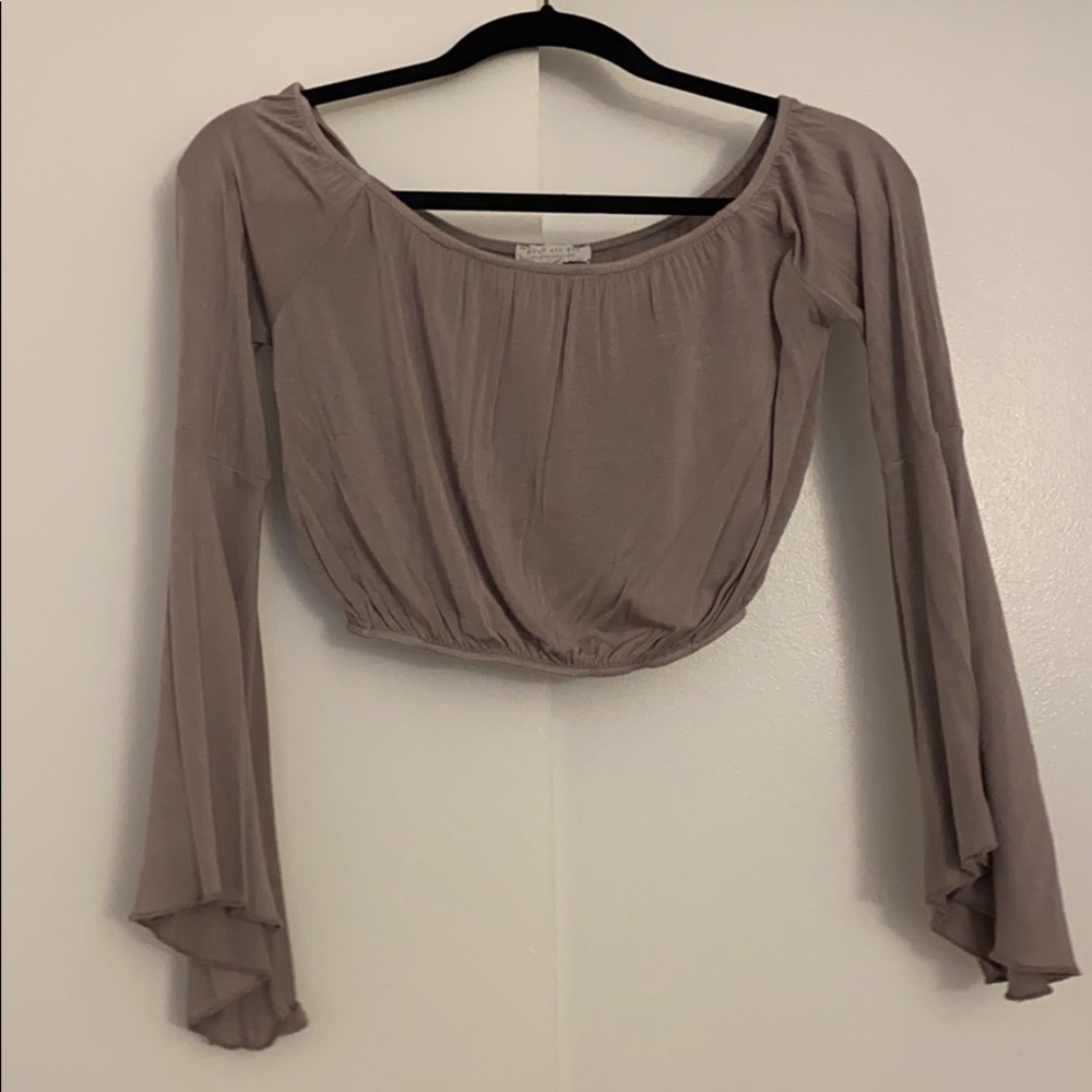 Urban outfitters lavender crop long bell sleeve